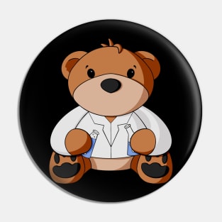 Scientist Teddy Bear Pin