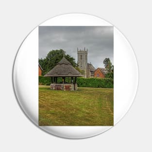 Woodbastwick village green and church Pin