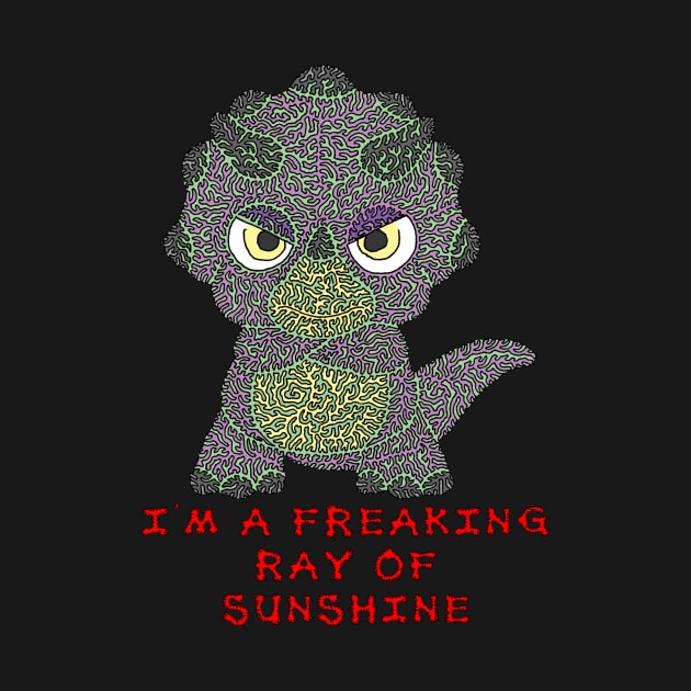 I'm a Freaking Ray of Sunshine - triceratops by NightserFineArts