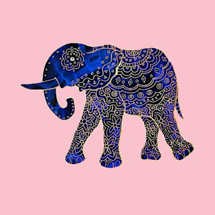 Blue Watercolor Mama Elephant T-Shirt