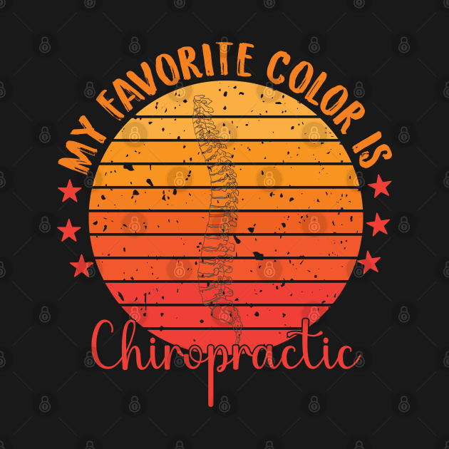 My favorite color is chiropractic funny retro vintage spine chiropractor by patroart