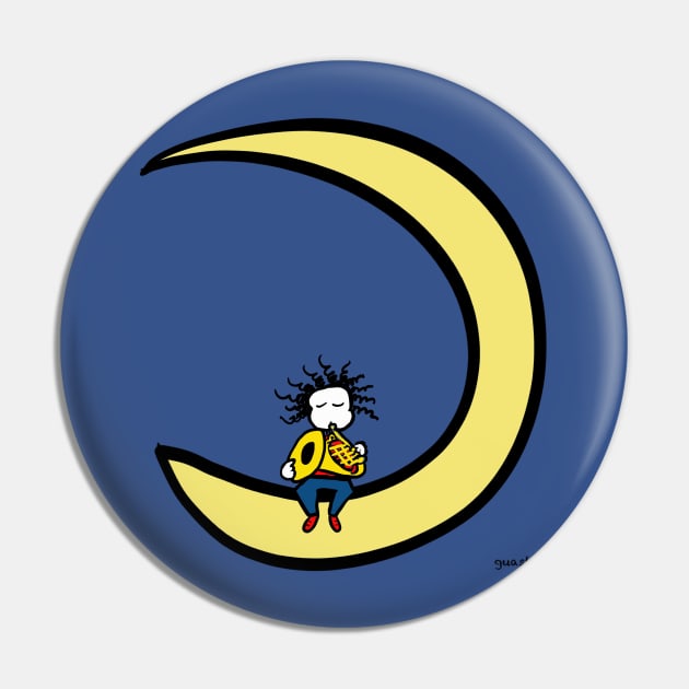 Moon and horn Pin by Guastevi