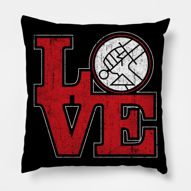 LOVE B.P.R.D. Pillow by huckblade