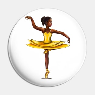 black ballerina  in yellow dress #002- brown skin ballerina. The best of the top 100 Pin