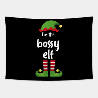 I'm The Bossy Elf Family Matching Christmas Pajama Gifts Tapestry