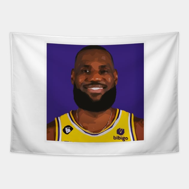 Lebron James Tapestry by Playful Creatives