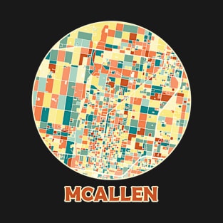 McAllen map in mozaique colors T-Shirt