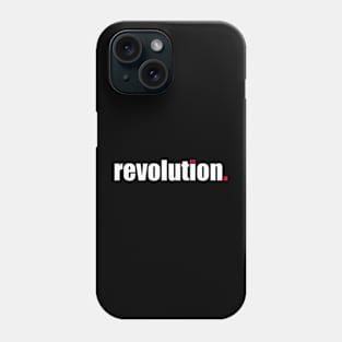 'Revolution' Contemporary Design Text Slogan Phone Case