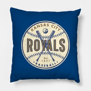 Kansas City Royals Crossed Bats by © Buck Tee Originals Pillow