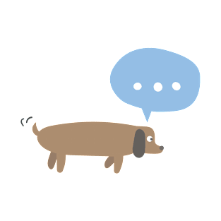 Cute wiener dog thinking about texting. T-Shirt