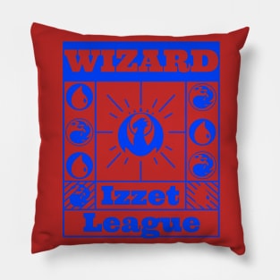 Izzet League | Wizard | MTG Guild Blue on Red Design Pillow