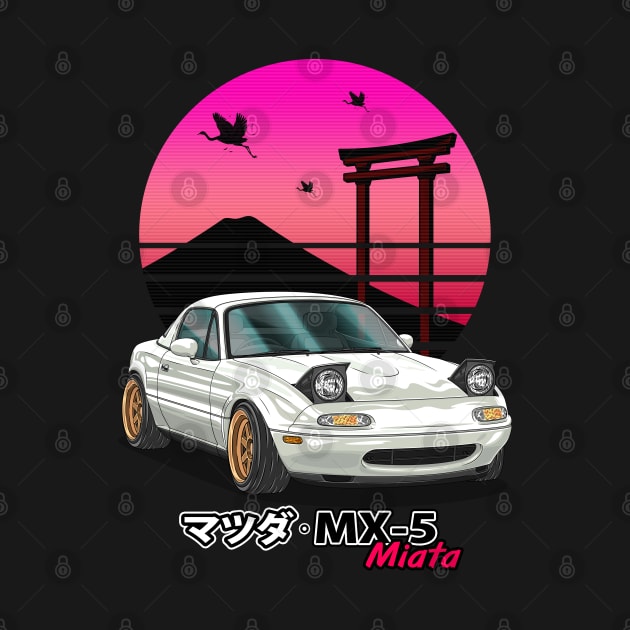 White MX5 Miata JDM Legend by Guyvit