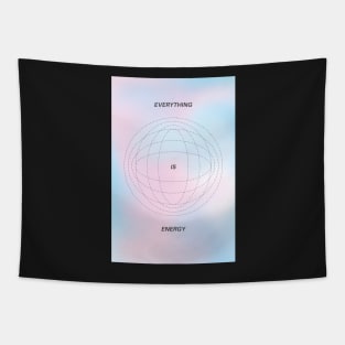 Positive Affirmation Modern Aesthetic Pink and Blue Gradient Aura Y2K Tapestry
