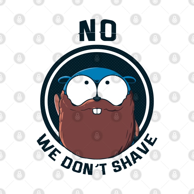 Golang Gopher Won't Shave by clgtart