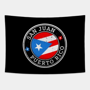 San Juan Puerto Rico Puerto Rican Pride Flag Tapestry