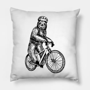 SEEMBO Sloth Cycling Bicycle Cyclist Bicycling Bike Biker Pillow