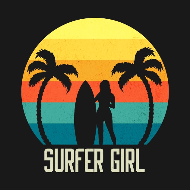 Surfer Girl Surfboard by yesorno