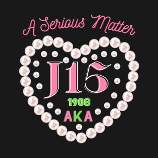 A Serious Matter Pearl Heart J15 Founder's Day AKA T-Shirt