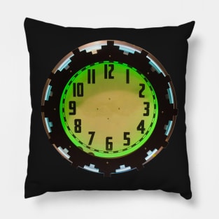 1930's Neon Aztec Design Clock Pillow