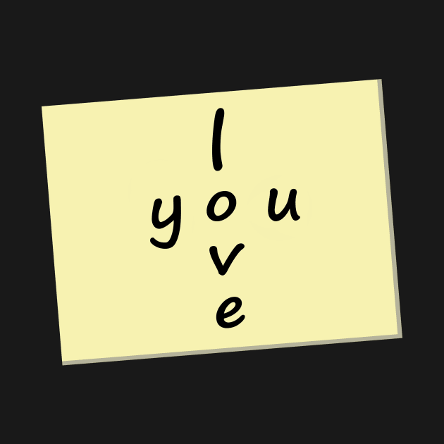 I Love You Post it Note by MelissaJBarrett