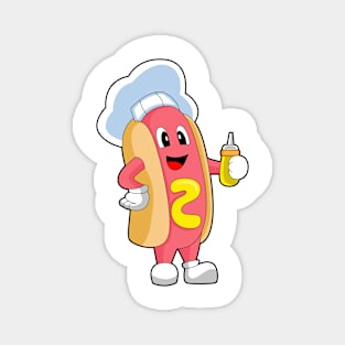 Hotdog Chef Mustard Magnet