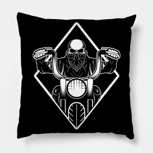 Skeleton biker Pillow