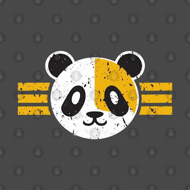 Colorful Distressed Panda Retro Vintage Grunge Design by TF Brands