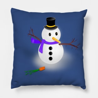 Christmas Snowman & Carrot Pillow