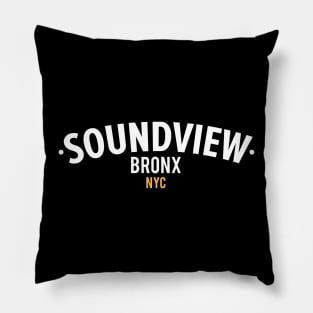 New York Bronx - New York Bronx Schriftzug - Bronx Logo - Soundview NYC Pillow