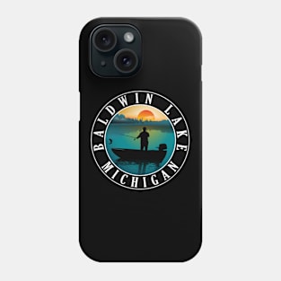 Baldwin Lake Fishing Michigan Sunset Phone Case