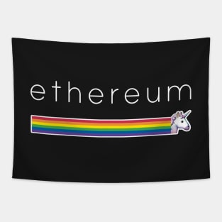 Ethereum + Unicorn + Rainbow Triplet Tapestry