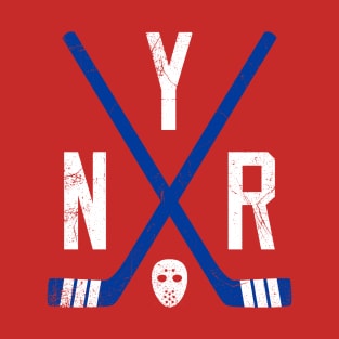 NYR Retro Sticks - Red T-Shirt