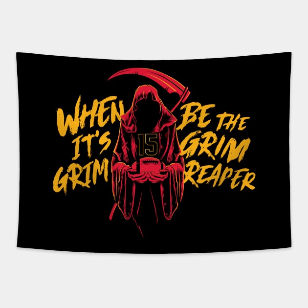 Kansas City Chiefs Grim Reaper Tapestry by Super Secret Villain