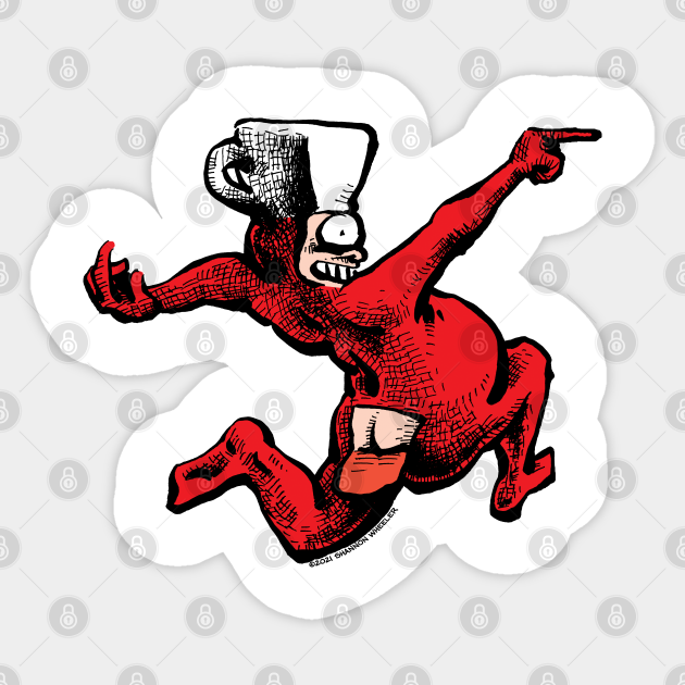 Too Much Coffee Man - Shannon Wheeler - Sticker