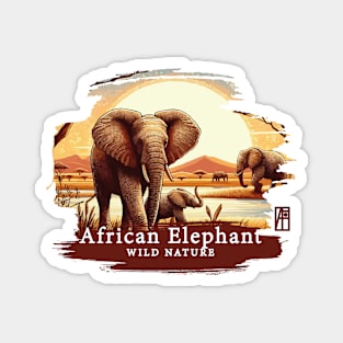 African Elephant - WILD NATURE - ELEPHANT -3 Magnet