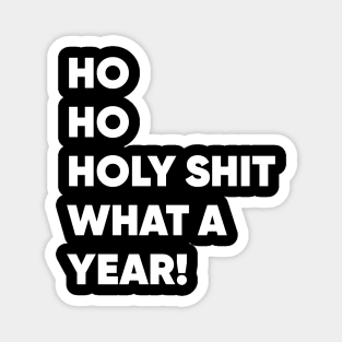 Ho Ho Holy Shit What a Year! Funny Christmas 2020 Magnet