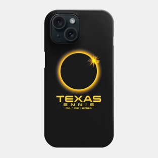 Ennis Texas Tx Total Solar Eclipse 2024 Phone Case