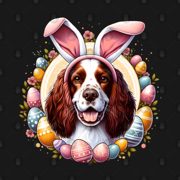 Sussex Spaniel Enjoys Easter with Bunny Ears Delight by ArtRUs