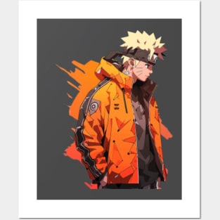 Anime Naruto in hokage posters & prints by Cat Pop Art