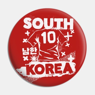 Vintage Korean Football // Retro Grunge South Korea Soccer Pin