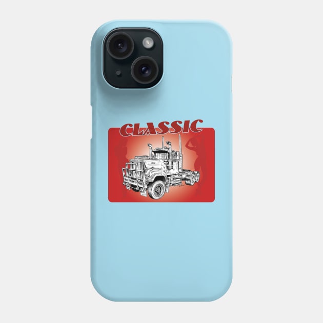 Mack truck design Phone Case by Kullatoons
