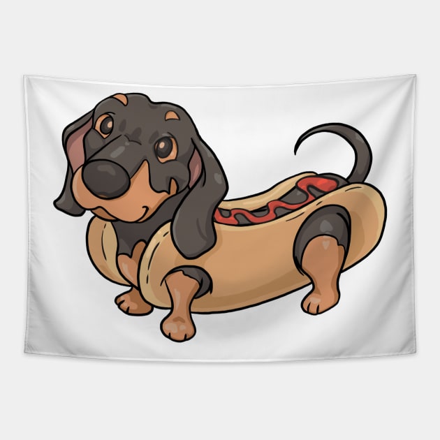 Hot dog hot dog Tapestry by Artbysusant 