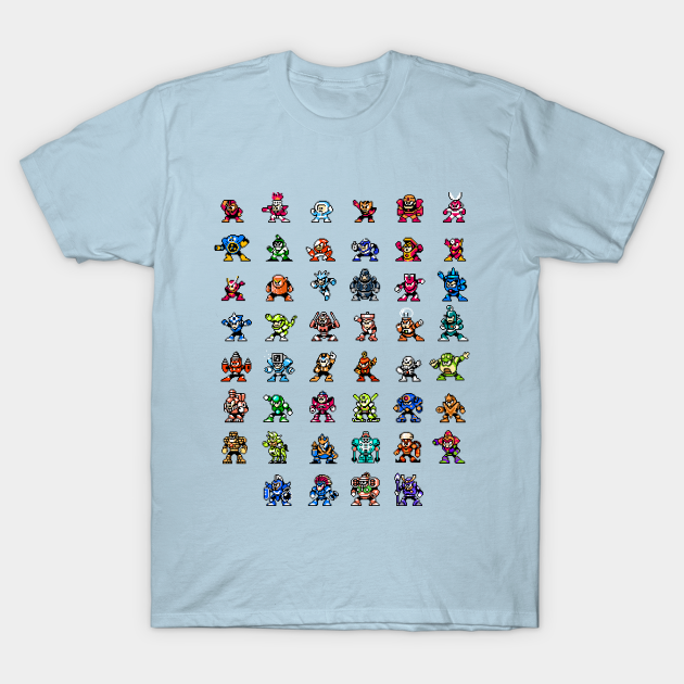 Mega-Man 1-6 Robot Masters - Mega Man - T-Shirt