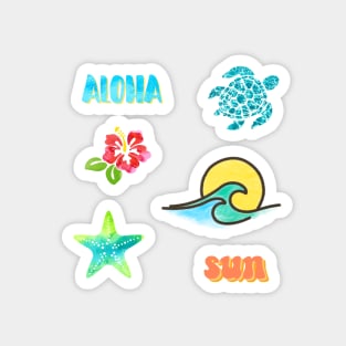 vsco beach stickers pack Magnet