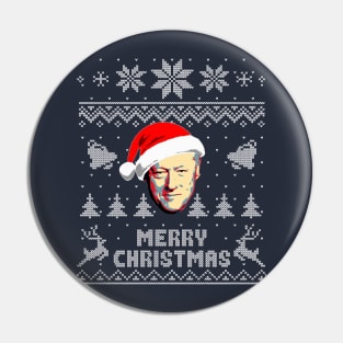 Bill Clinton Merry Christmas Pin