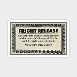 Fright Release - Monster Kid Radio Magnet