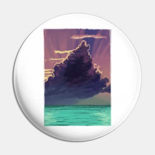 Sunset ocean Pin