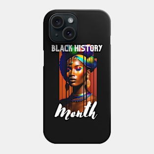 Black history month cute graphic design artwork Phone Case