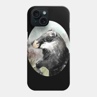 Badger watercolour 15/01/21 - nature inspired art and designs Phone Case