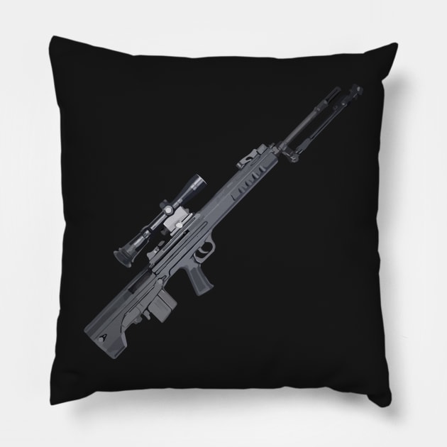 QBU 88 Sniper Rifle Pillow by TortillaChief